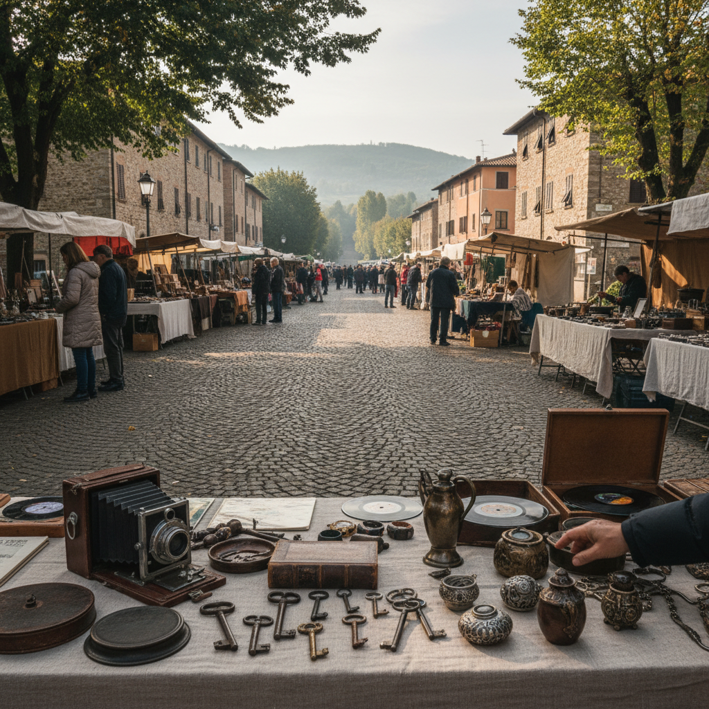 Immagine di copertina per «Mercatino del Belvedere – Mercatino di antiquariato, collezionismo, vintage» a Soriano nel Cimino — Tuscia viterbese